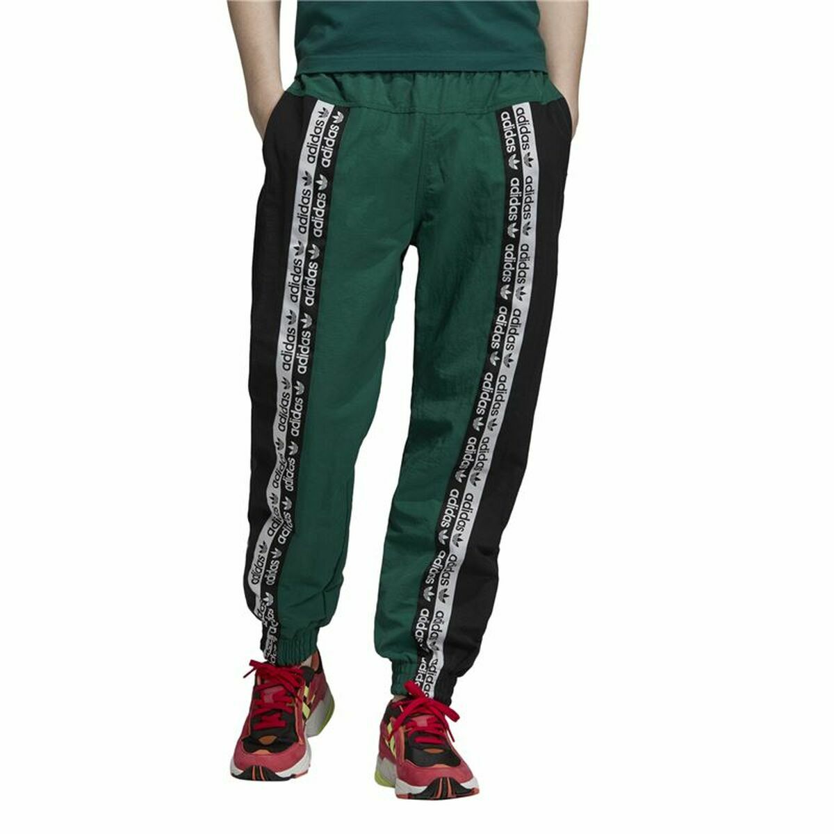 Adult’s Tracksuit Bottoms Adidas R.Y.V. Men Dark green