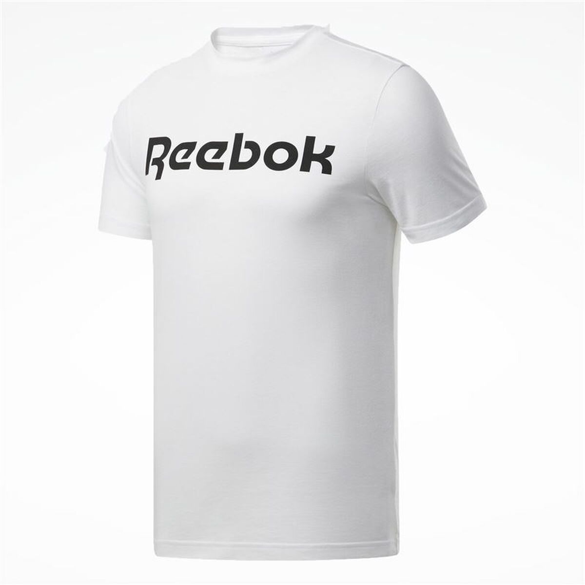 Mens Short Sleeve T-Shirt Reebok Graphic Series Linear Logo White 2XL