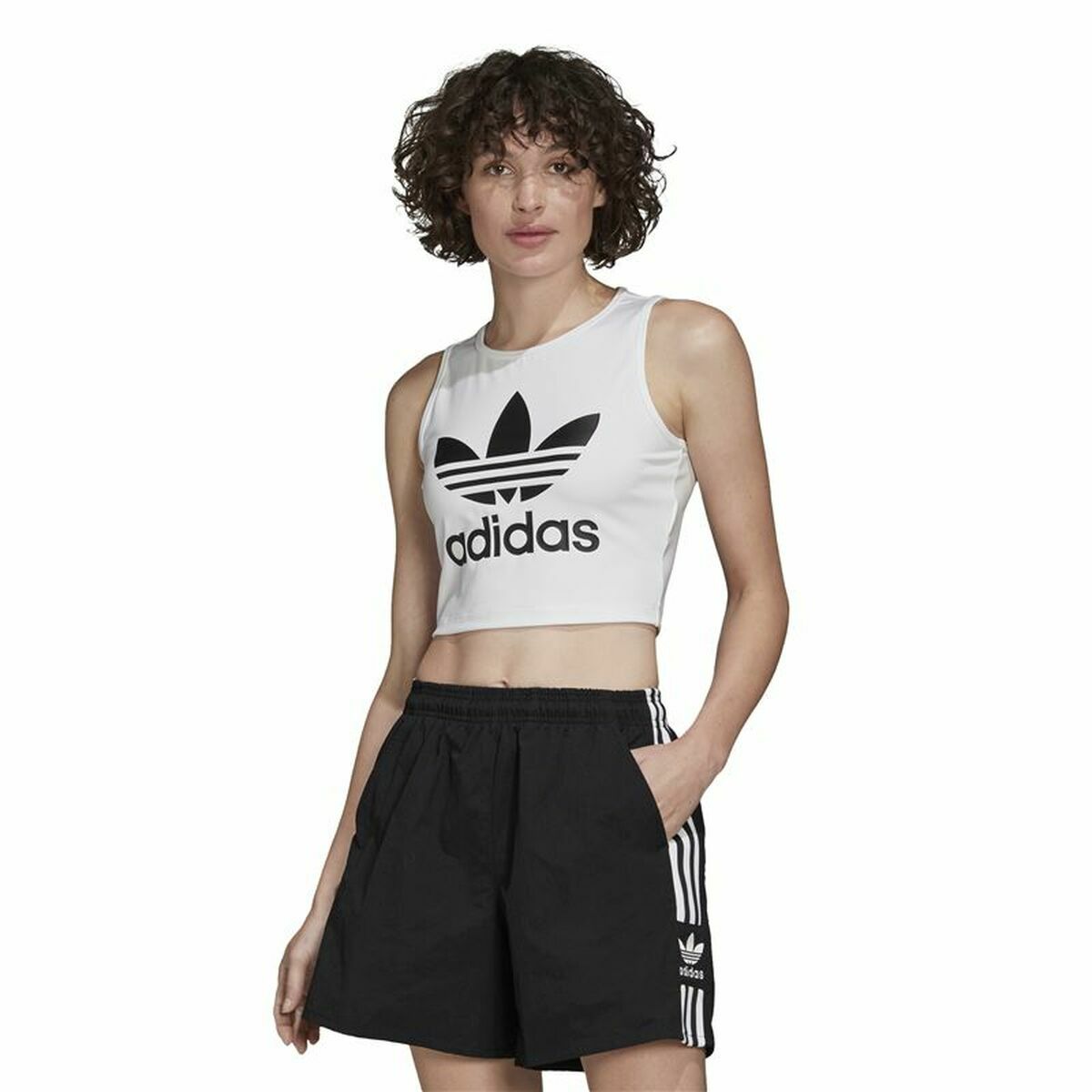 Women’s Sleeveless T-shirt Adidas Tank  White