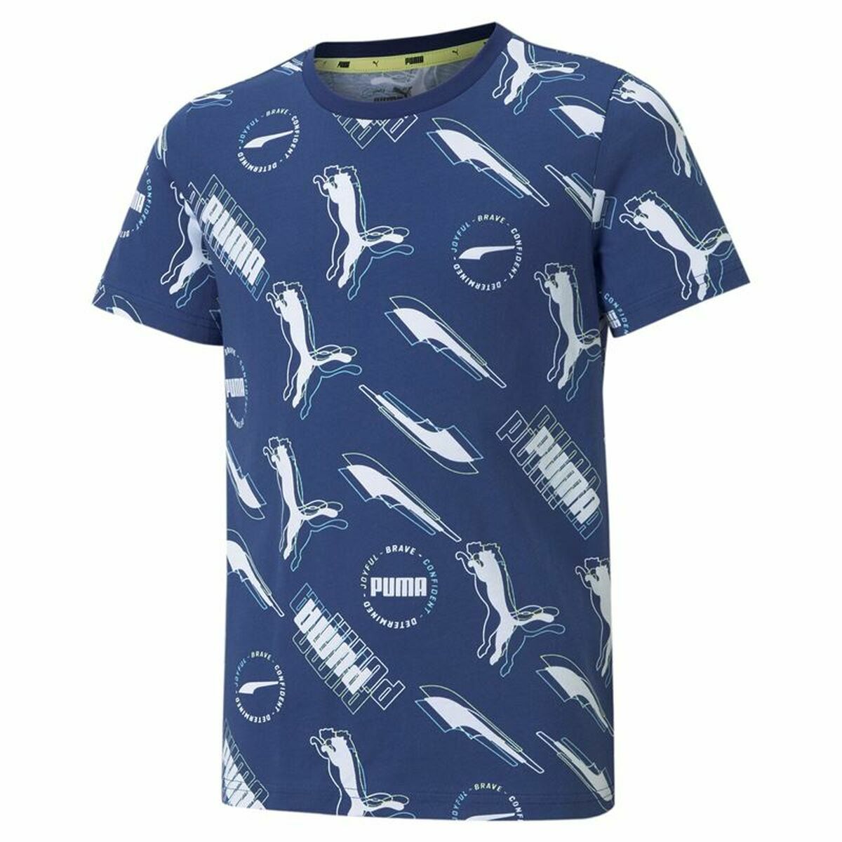 Child’s Short Sleeve T-Shirt Puma AOP Dark blue