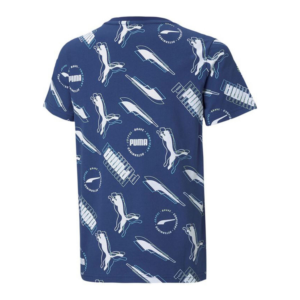 Child’s Short Sleeve T-Shirt Puma AOP Dark blue