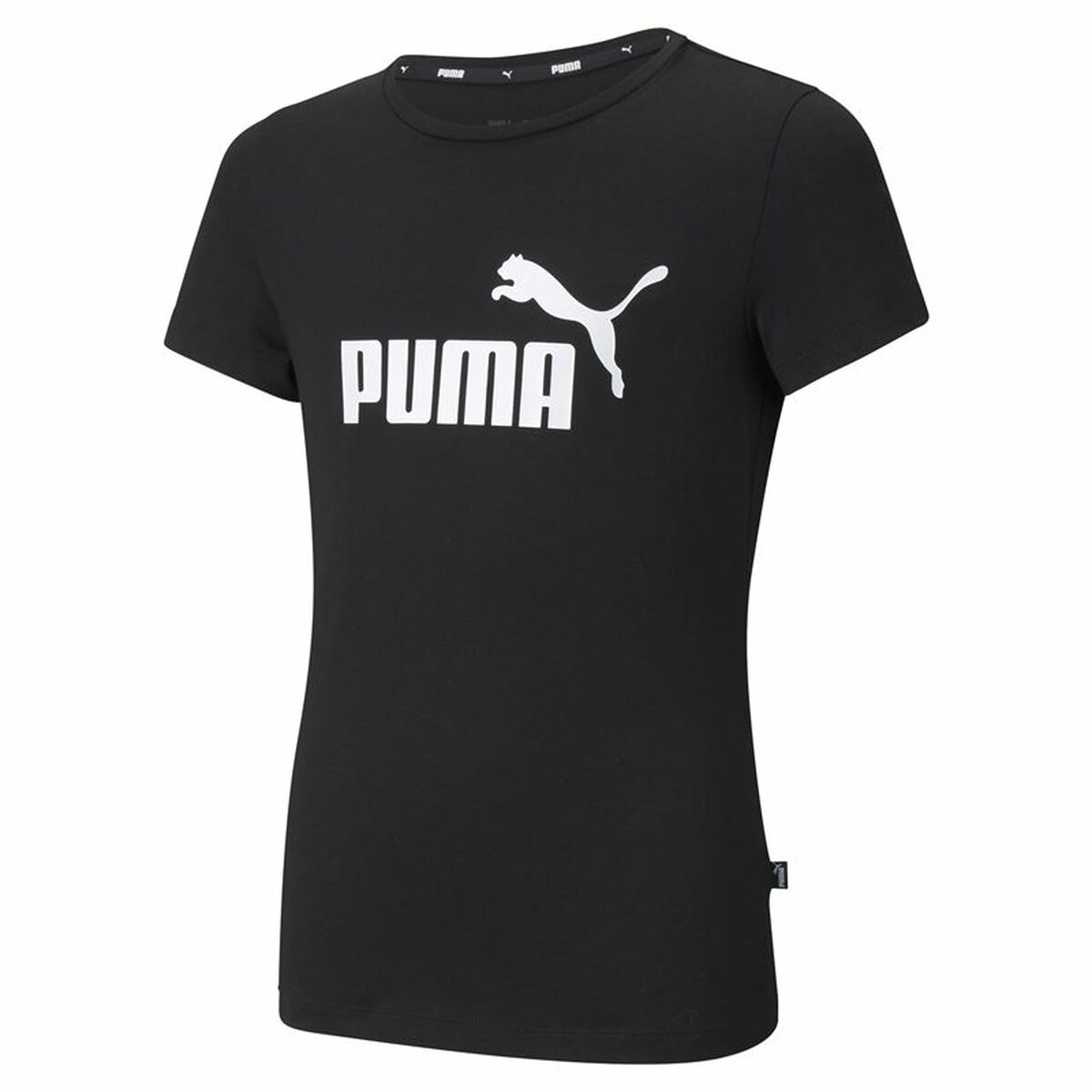 Child’s Short Sleeve T-Shirt Puma Ess Logo G Black Child’s Short Sleeve T-Shirt Puma Ess Logo G Black