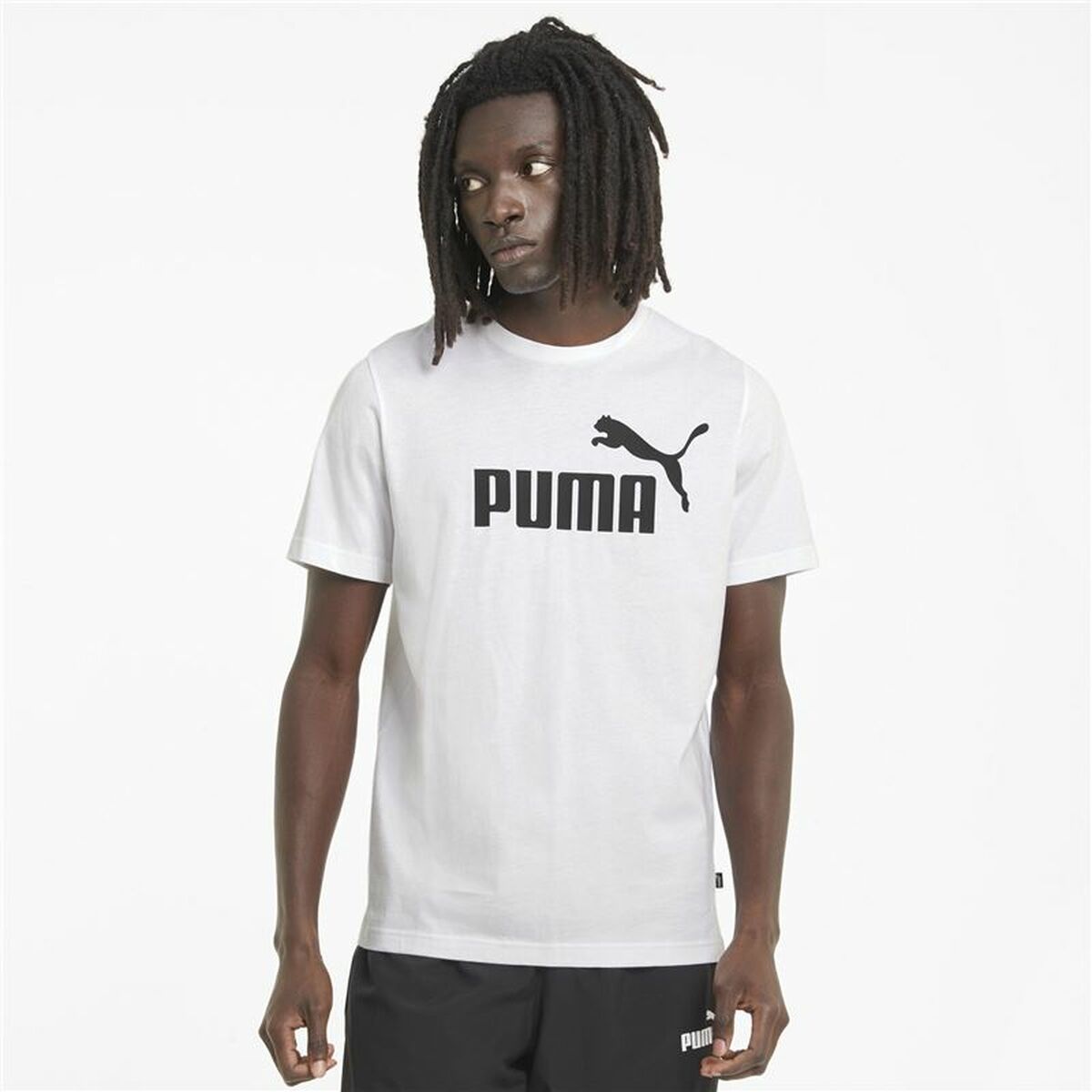 Mens Short Sleeve T-Shirt Puma 586666 02 White (L) (1 Unit)