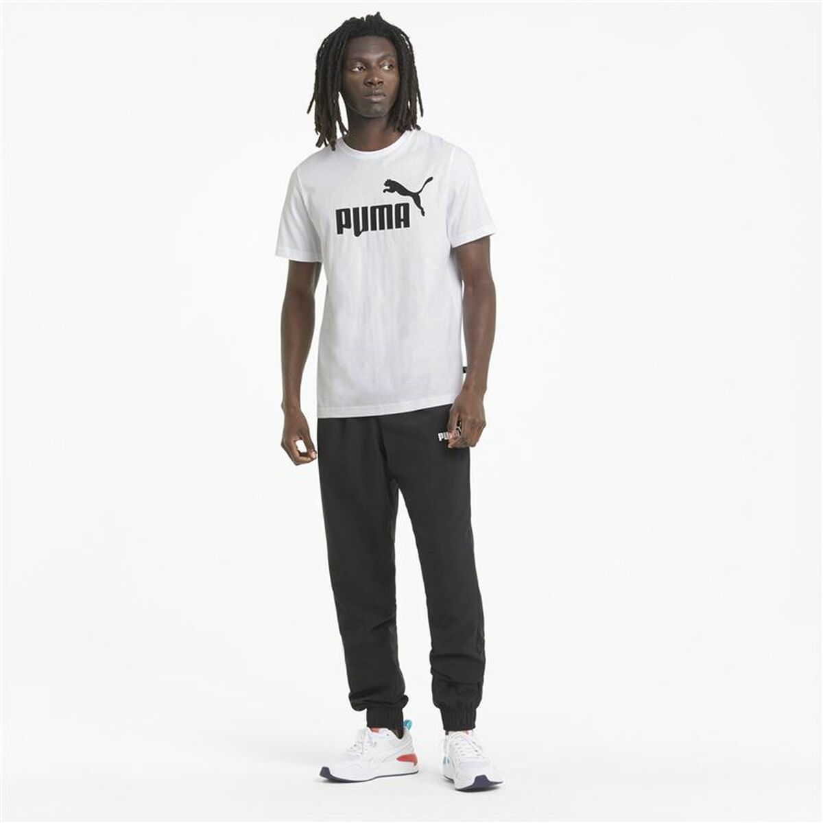 Mens Short Sleeve T-Shirt Puma 586666 02 White (L) (1 Unit)