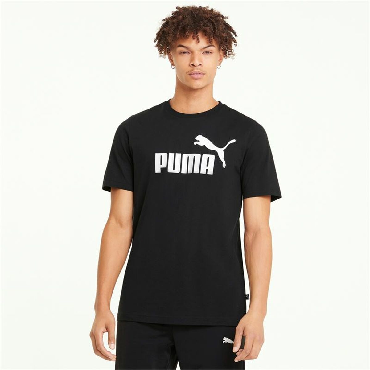 Mens Short Sleeve T-Shirt Puma 586666 01 Black (L) (1 Unit)