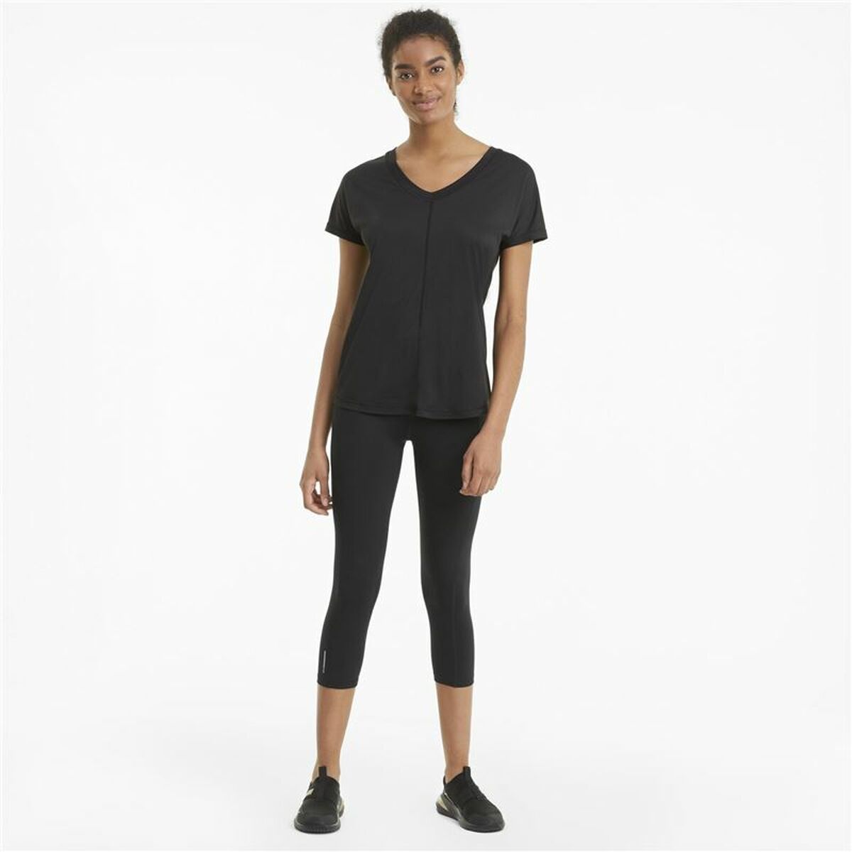 Long Sports Trousers Puma Train Favorite Forever High Waist 3/4 Black Lady
