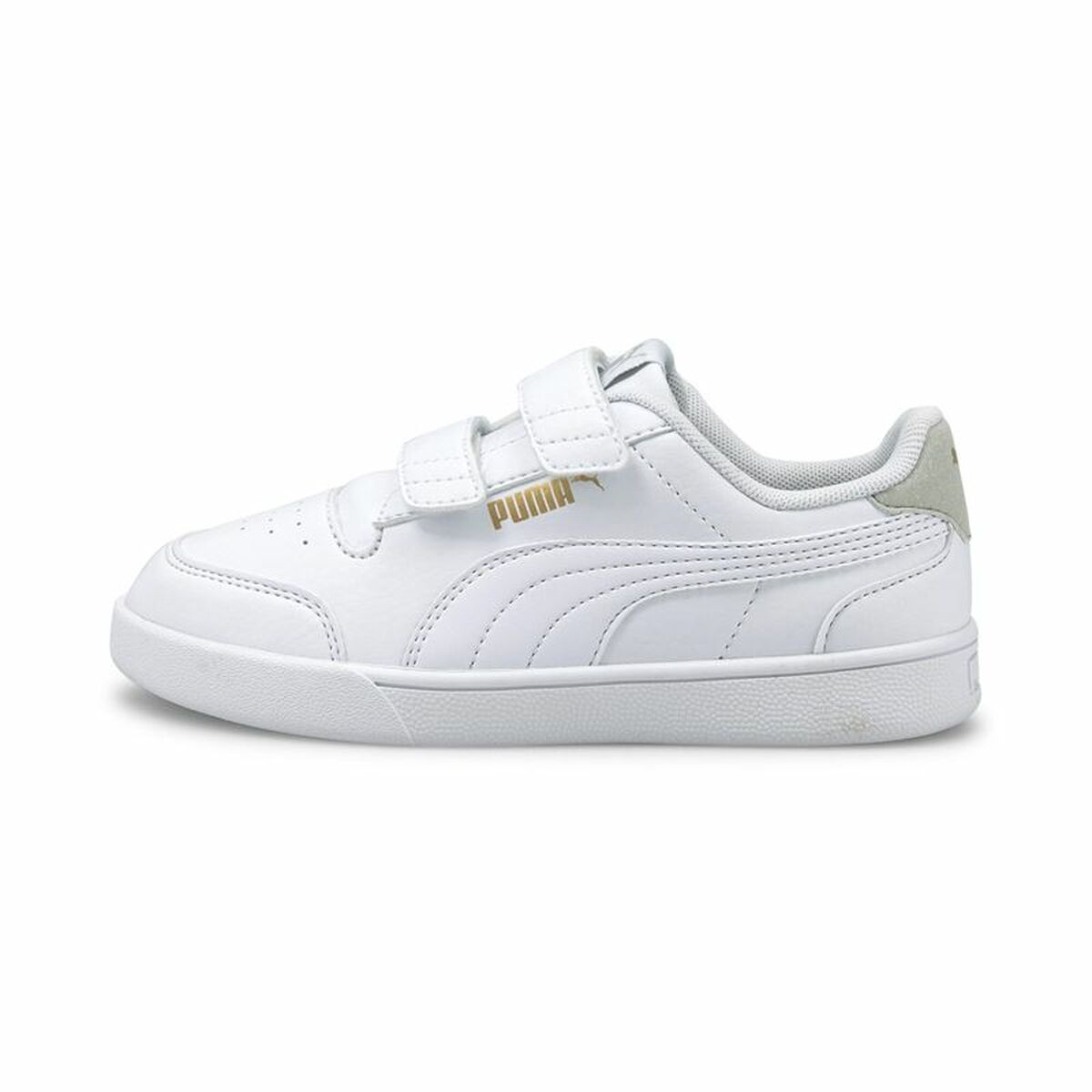 Sports Shoes for Kids Puma Shuffle V White Sports Shoes for Kids Puma Shuffle V White
