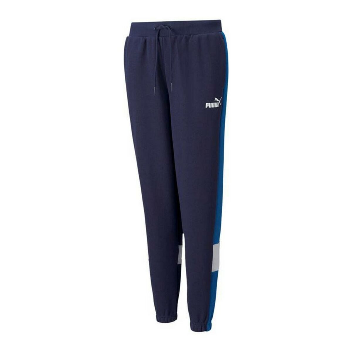 Children’s Tracksuit Bottoms Puma Essential+ Colorblock Dark blue