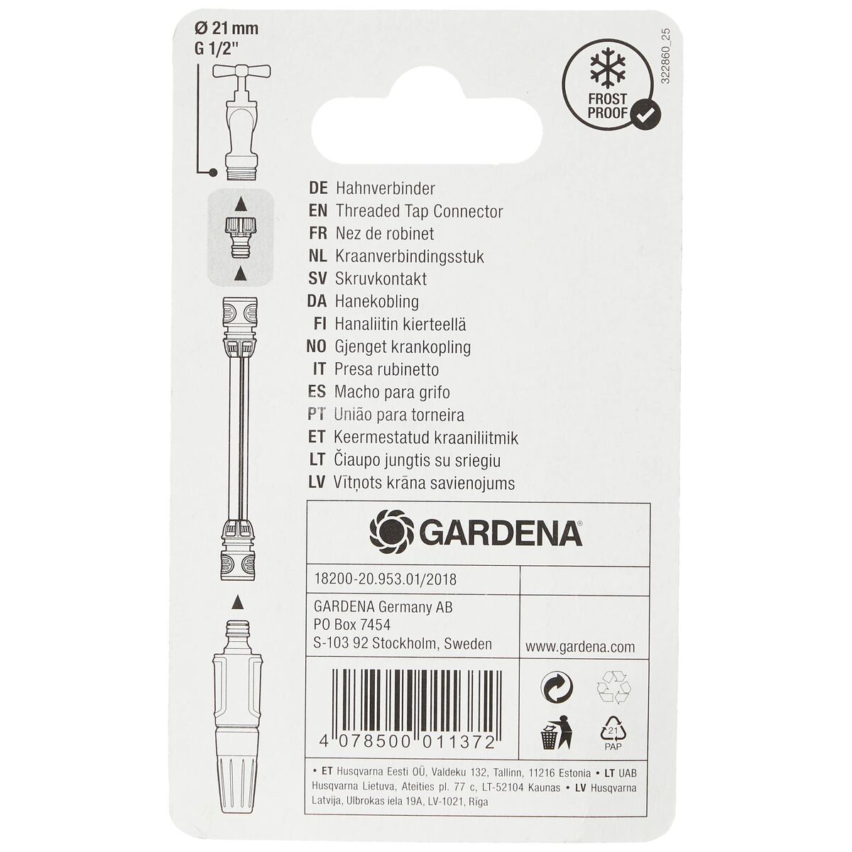 Nozzle Gardena 18200-20 Adaptor (1/2″)