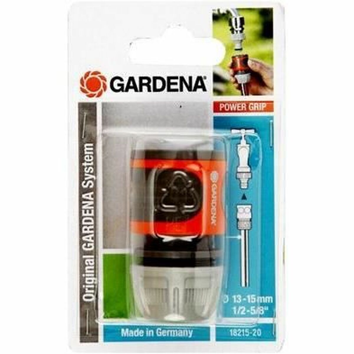 Hose connector Gardena 18215 Adaptor 13 mm 15 mm 1/2″ 5/8″