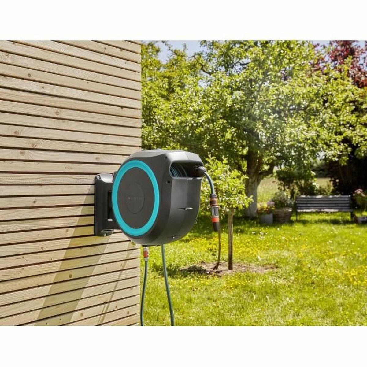 Hose reel Gardena RollUp L Automatic Wall Ã 13 mm 30 m