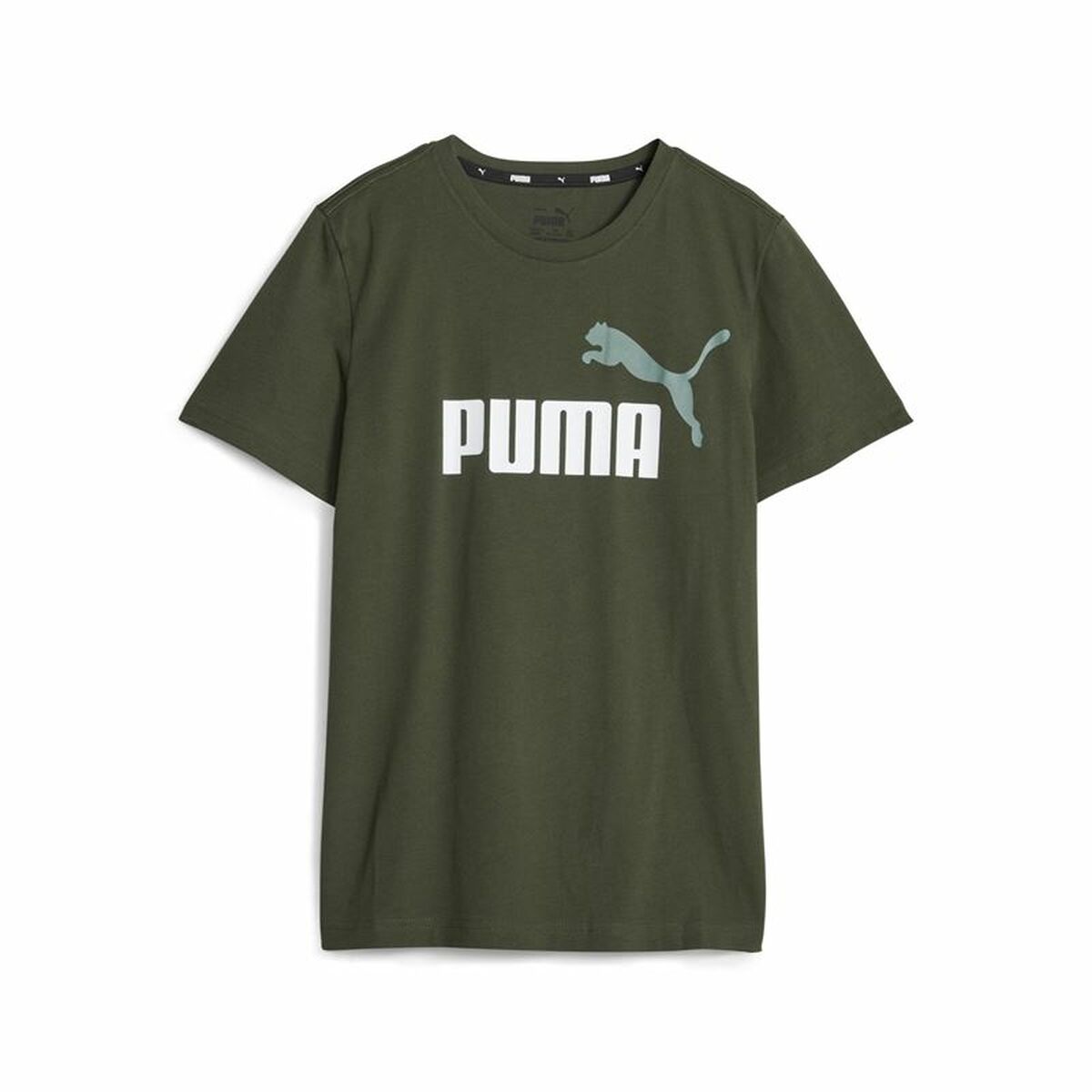 Child’s Short Sleeve T-Shirt Puma Ess+ 2 Col Logo Dark green Child’s Short Sleeve T-Shirt Puma Ess+ 2 Col Logo Dark green