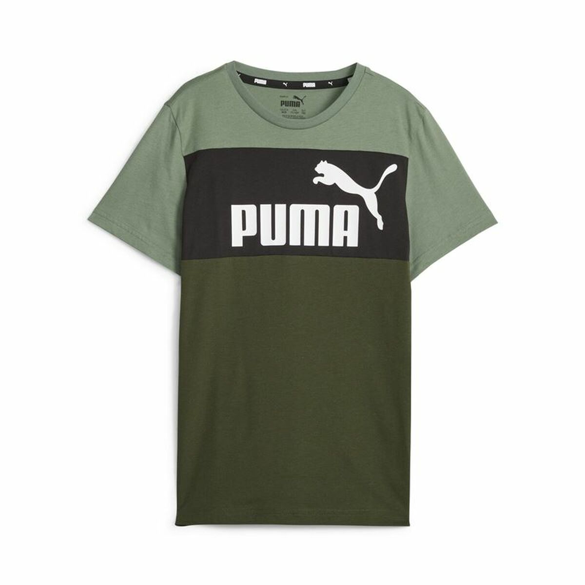 Child’s Short Sleeve T-Shirt Puma Ess Block Green Child’s Short Sleeve T-Shirt Puma Ess Block Green