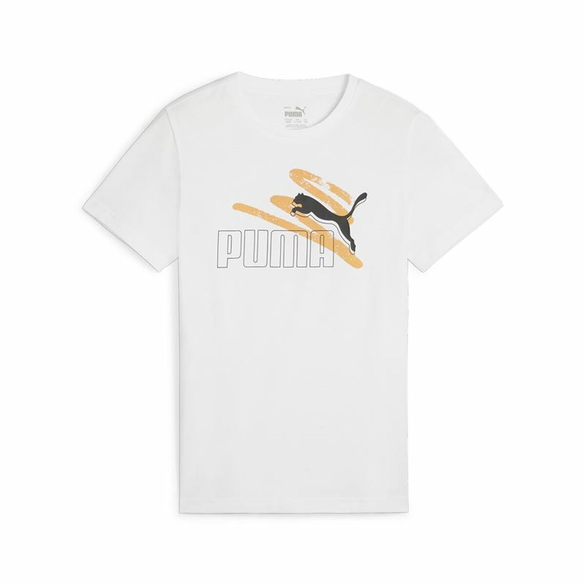 Child’s Short Sleeve T-Shirt Puma Essential+ AB White