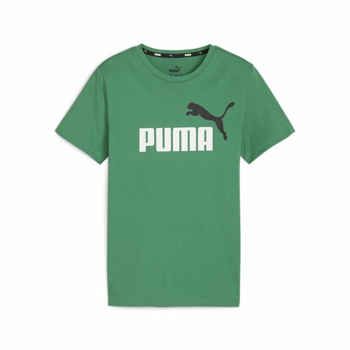 Child’s Short Sleeve T-Shirt Puma Essentials+ Olive