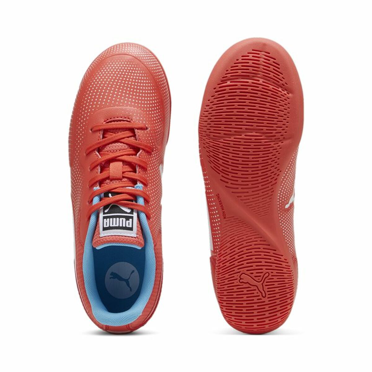 Children’s Indoor Football Shoes Puma Truco II Active White Red Children’s Unisex