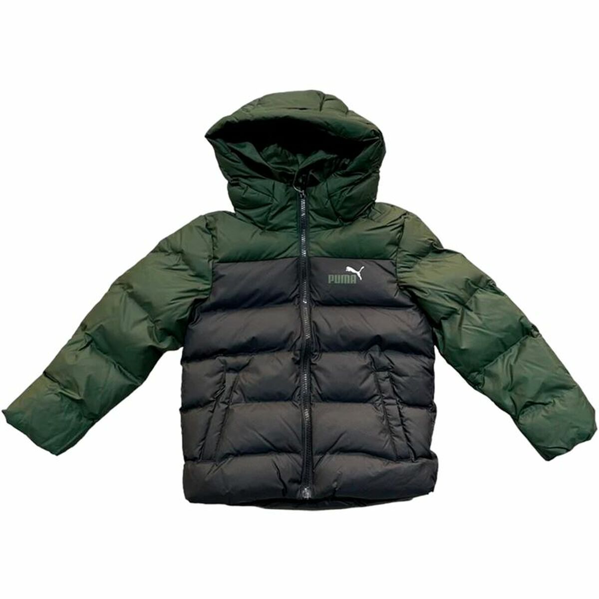 Children’s Sports Jacket Puma Colourblock Poly Black/Green