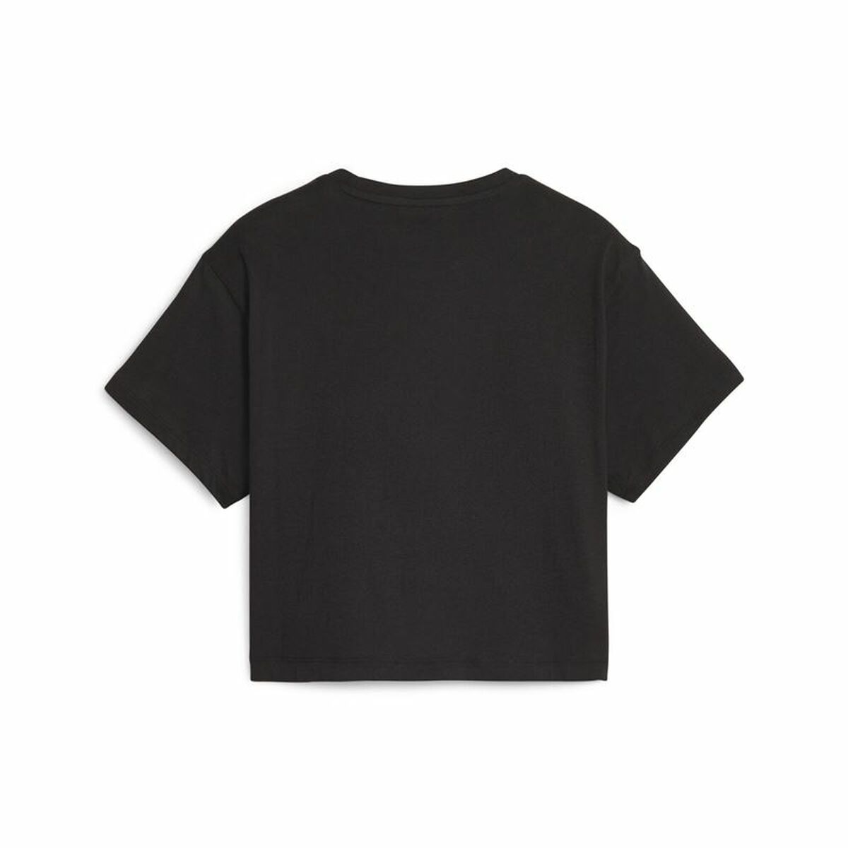 Child’s Short Sleeve T-Shirt Puma Girls Logo Cropped Black