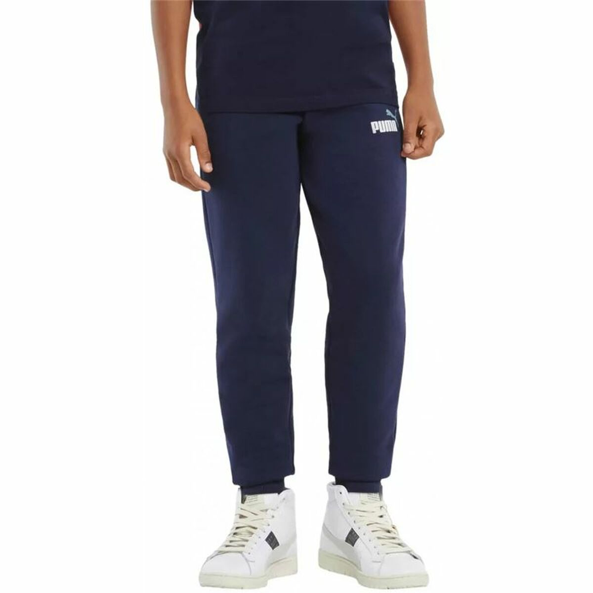 Children’s Tracksuit Bottoms Puma Ess+ 2 Col Blue Children’s Tracksuit Bottoms Puma Ess+ 2 Col Blue