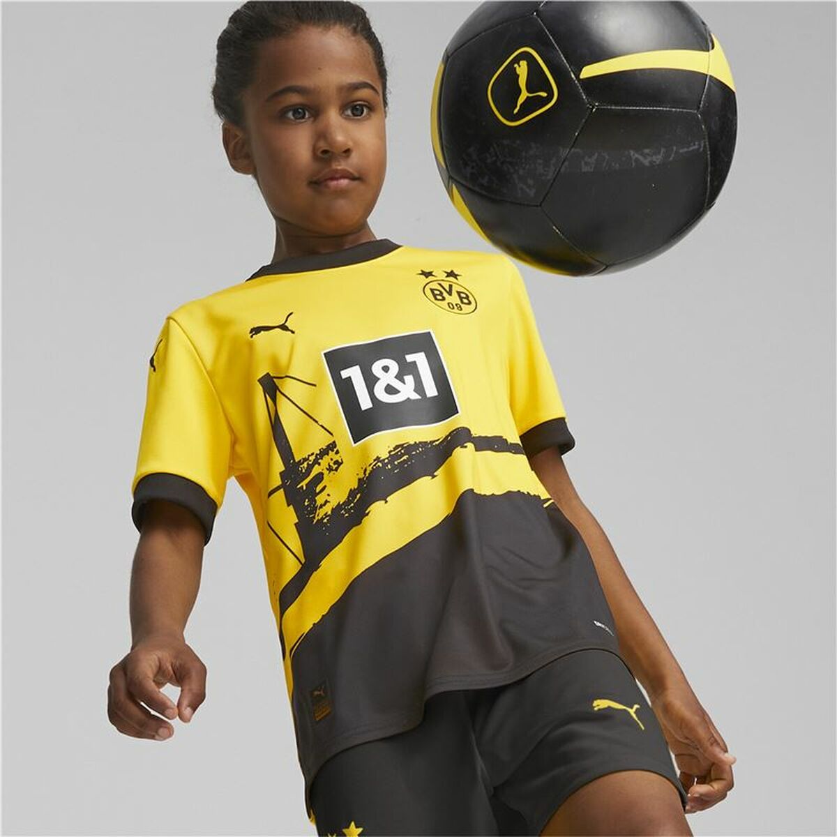 Children’s Short Sleeved Football Shirt Puma BVB Home Jersey Replica Jr (116 cm)