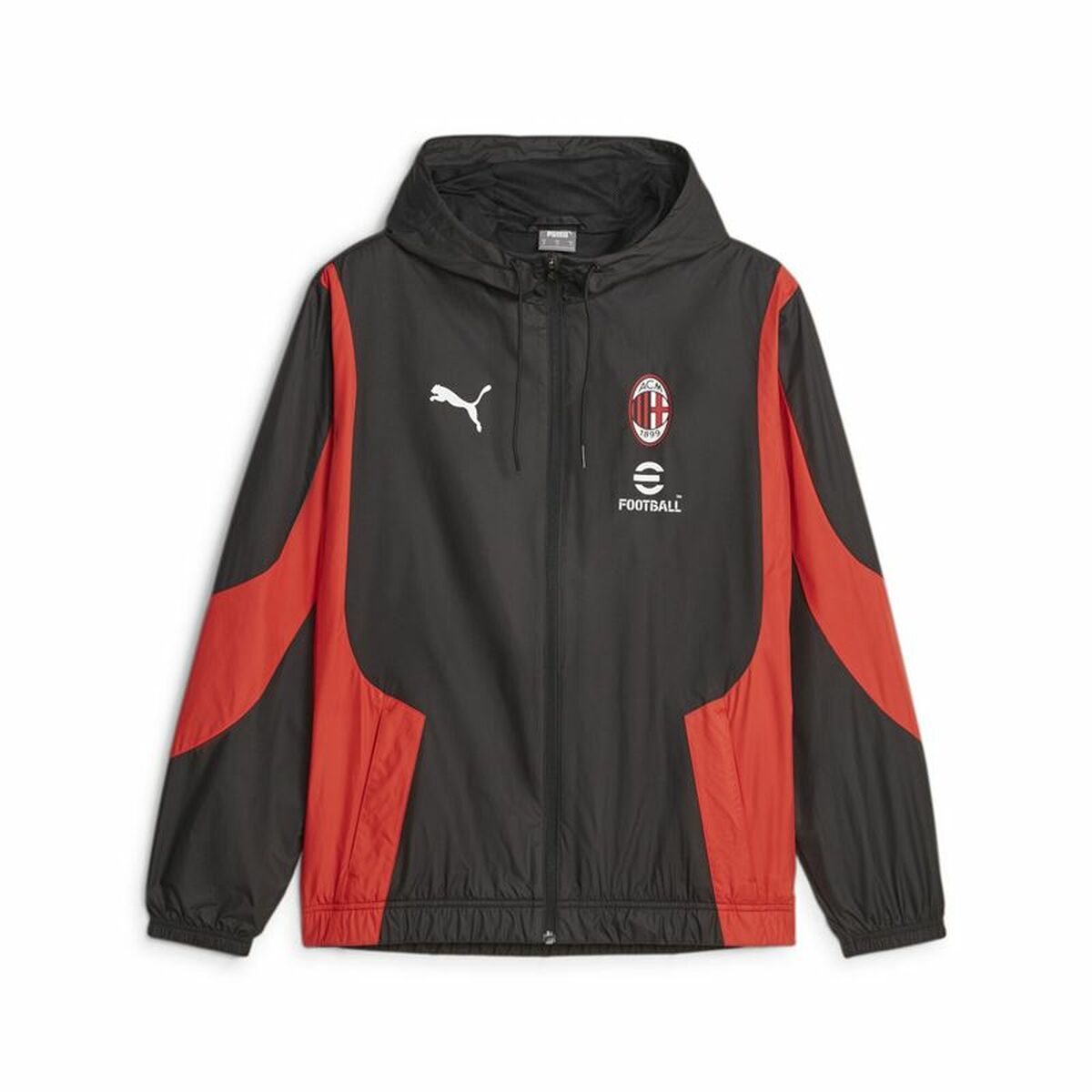 Men’s Sports Jacket Puma Ac Milan Prematch Black Red Men’s Sports Jacket Puma Ac Milan Prematch Black Red