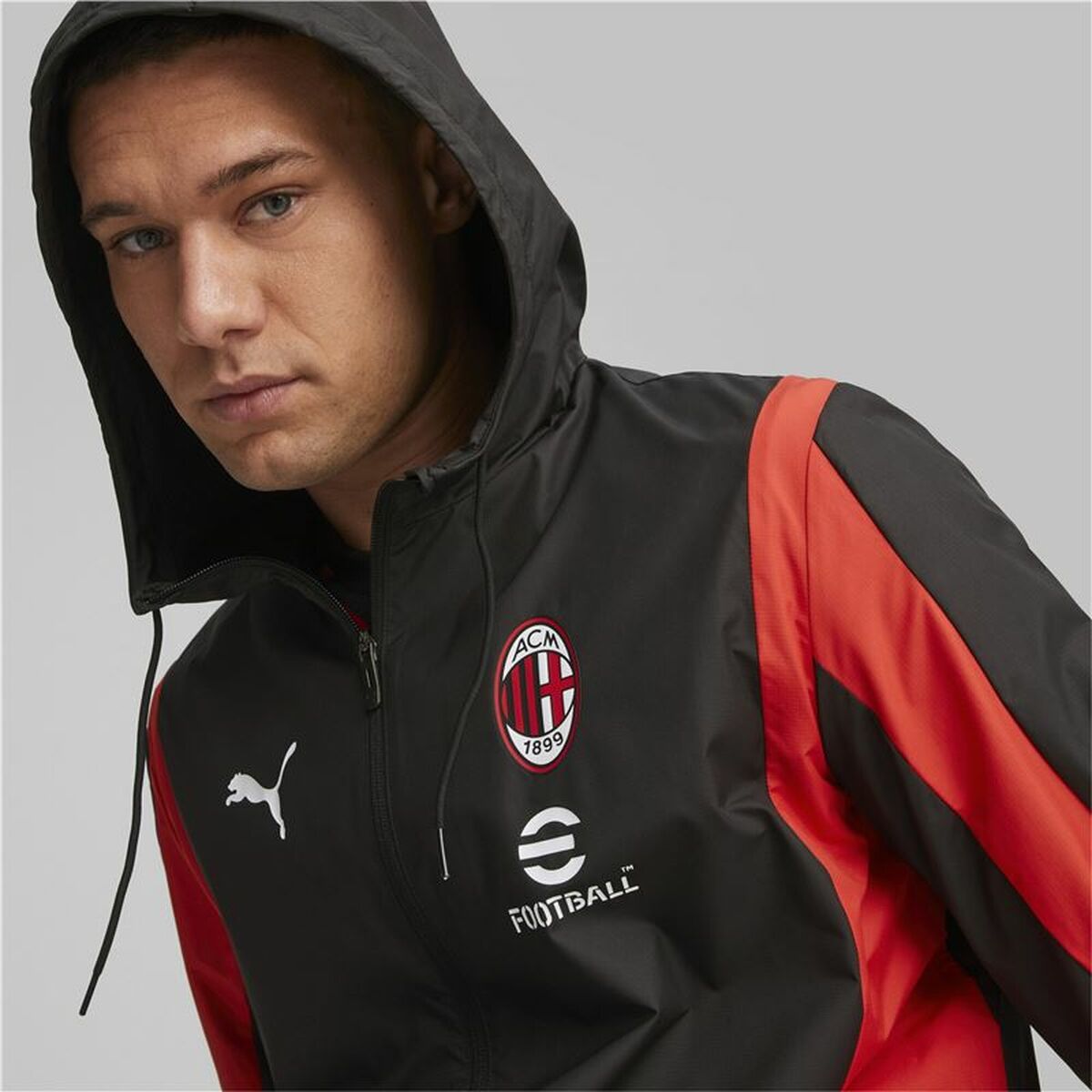 Men’s Sports Jacket Puma Ac Milan Prematch Black Red