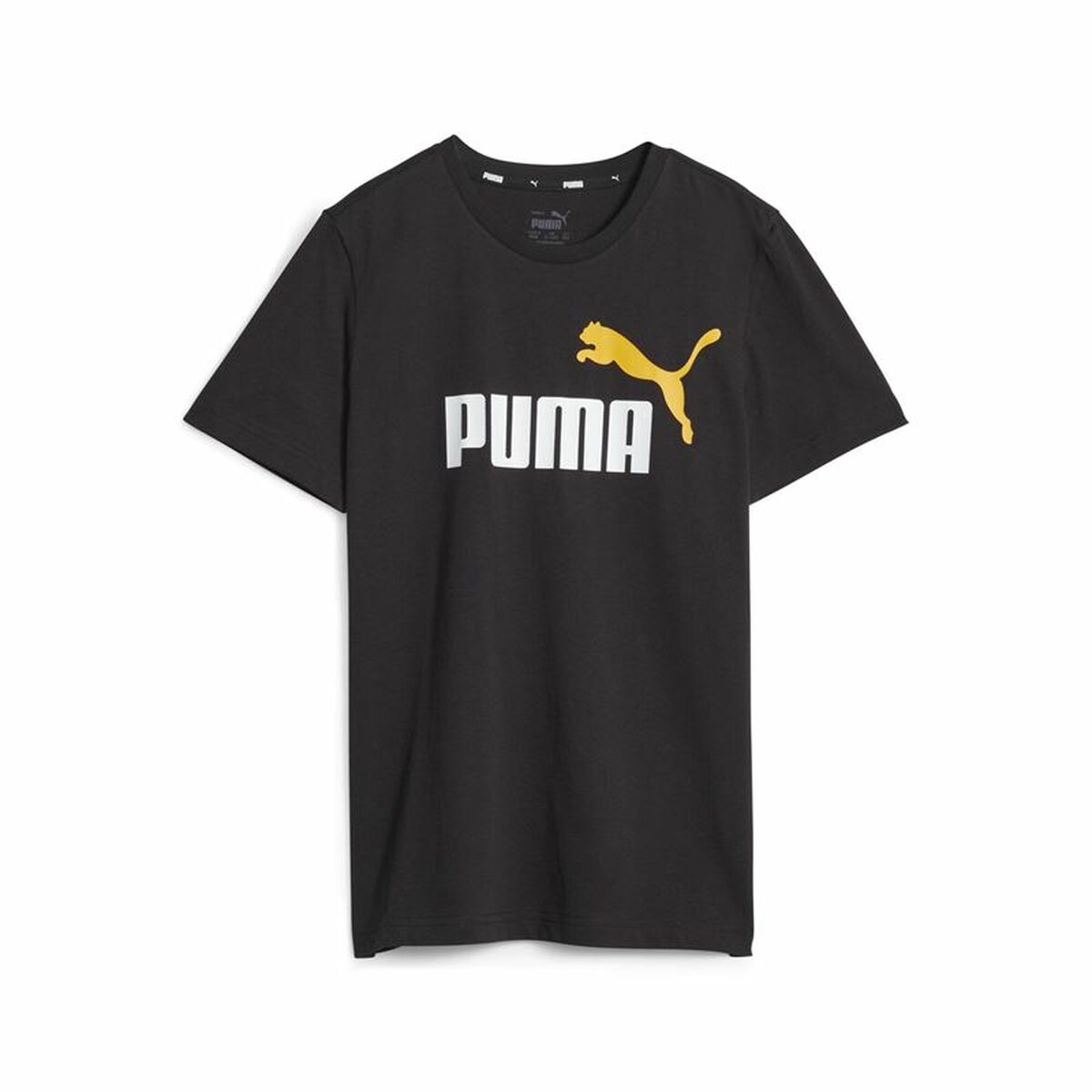 Child’s Short Sleeve T-Shirt Puma Ess+ 2 Col Logo Black