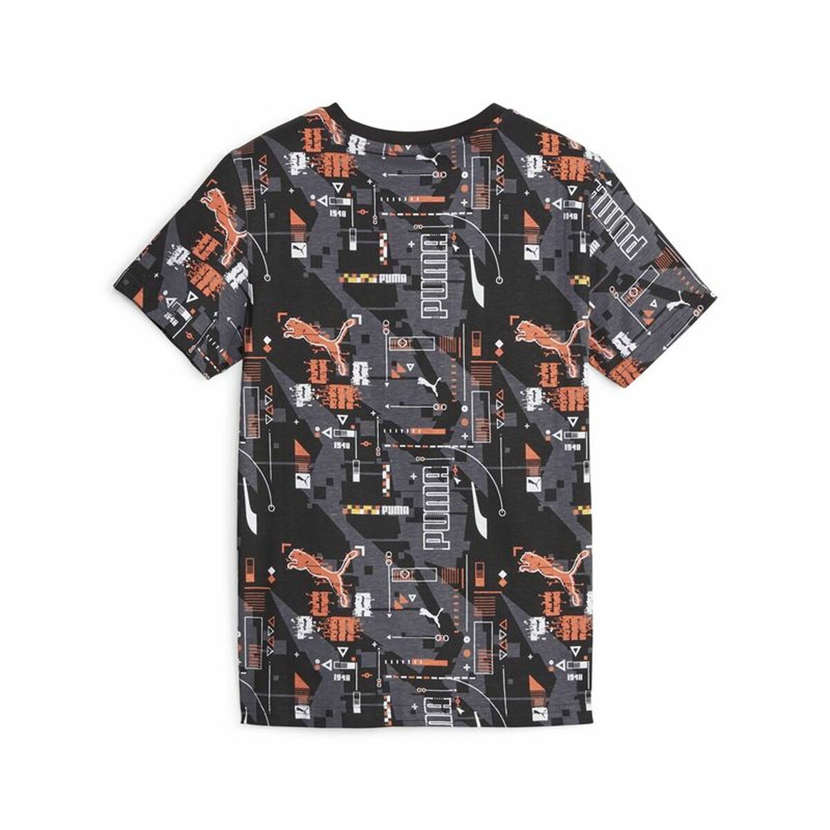 Child’s Short Sleeve T-Shirt Puma Ess+ Futureverse Aop Black