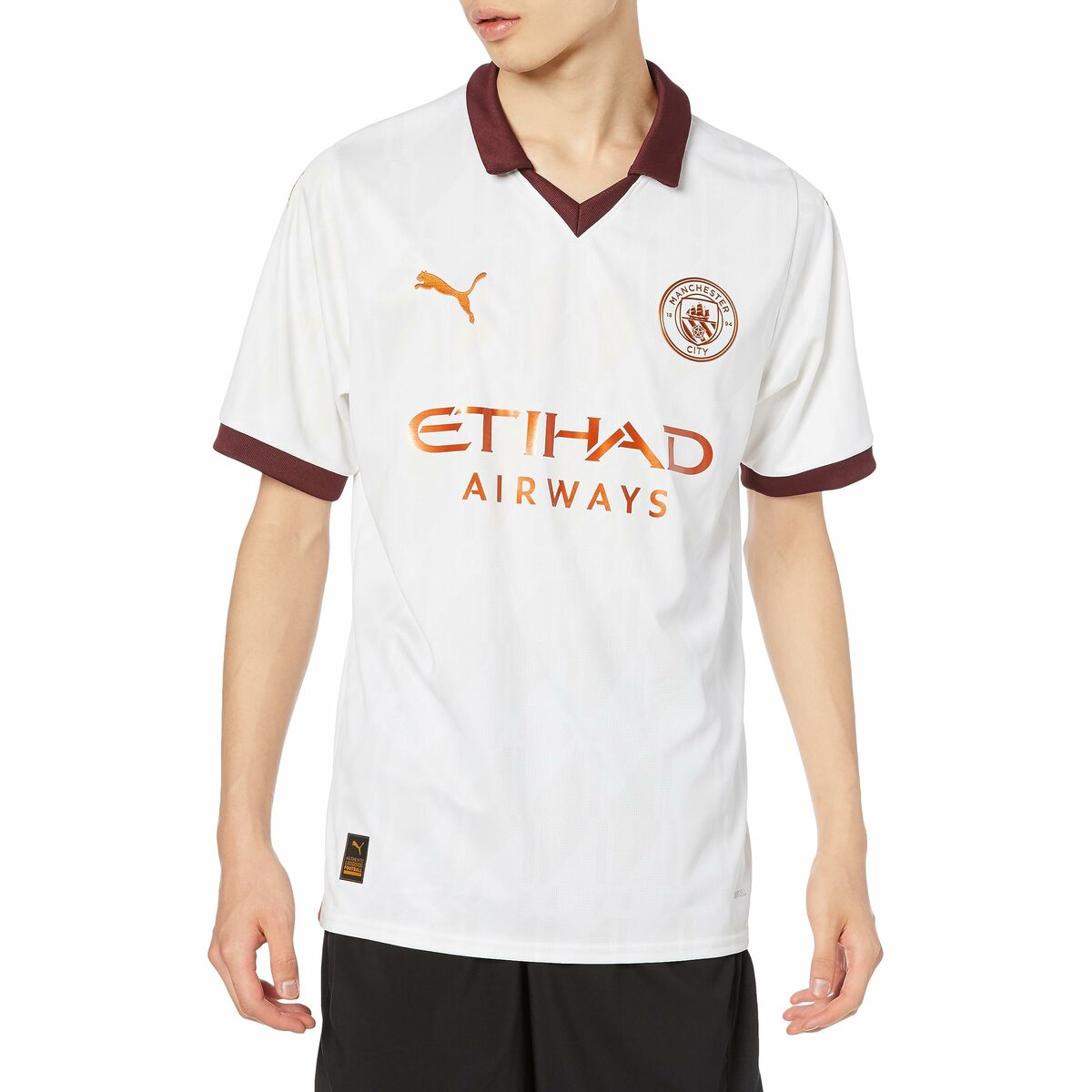 Men’s Short-sleeved Football Shirt Puma  Manchester City Away White