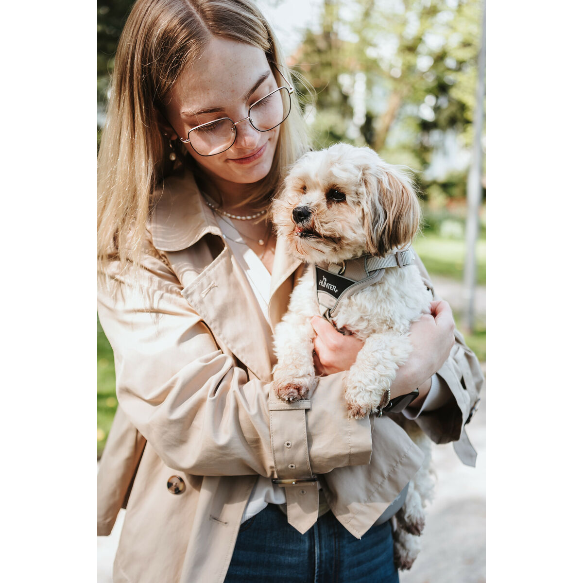 Dog Harness Hunter DIVO UP Beige L/XL