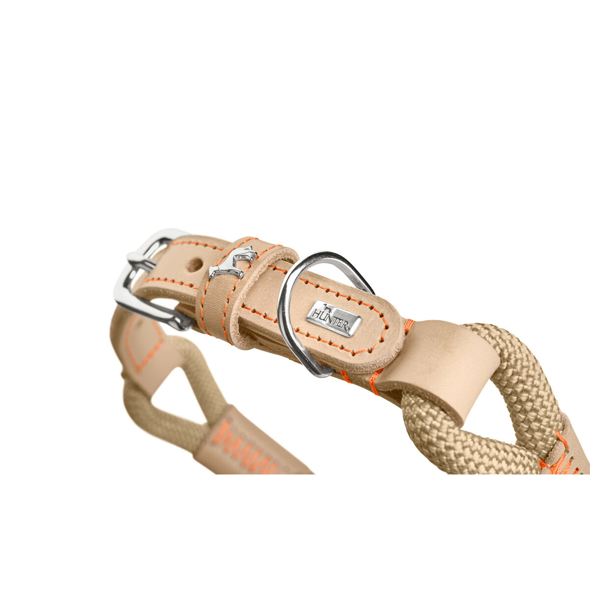Dog collar Hunter MALIA Beige S/M 35-44 cm