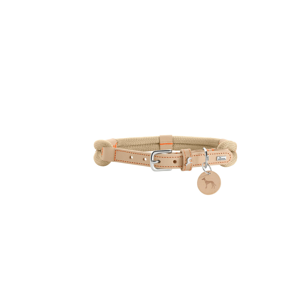 Dog collar Hunter Malia Beige M/L 45-54 cm