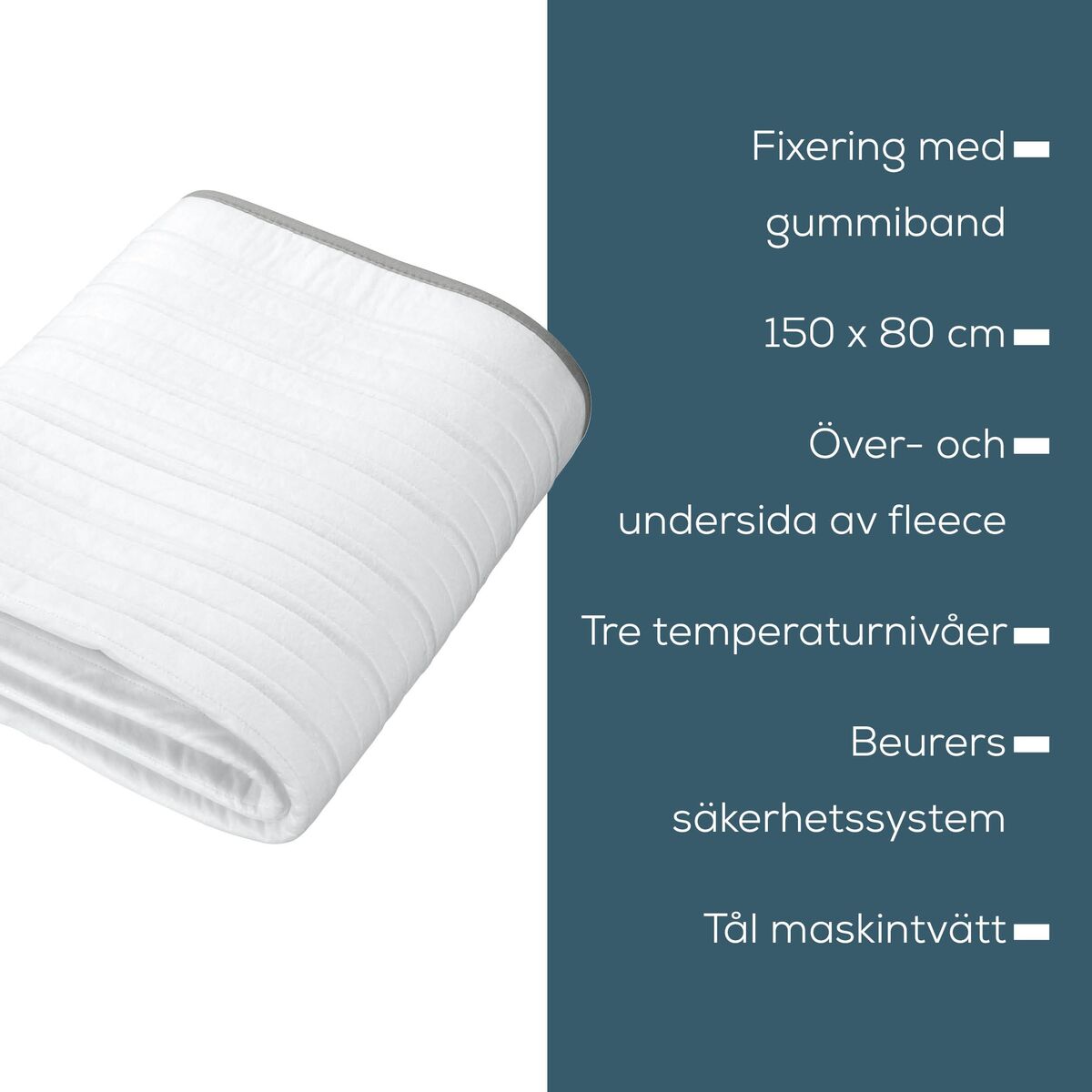 Electric Blanket Beurer TS17 150 x 80 cm White Grey 100 % polyester 65 W