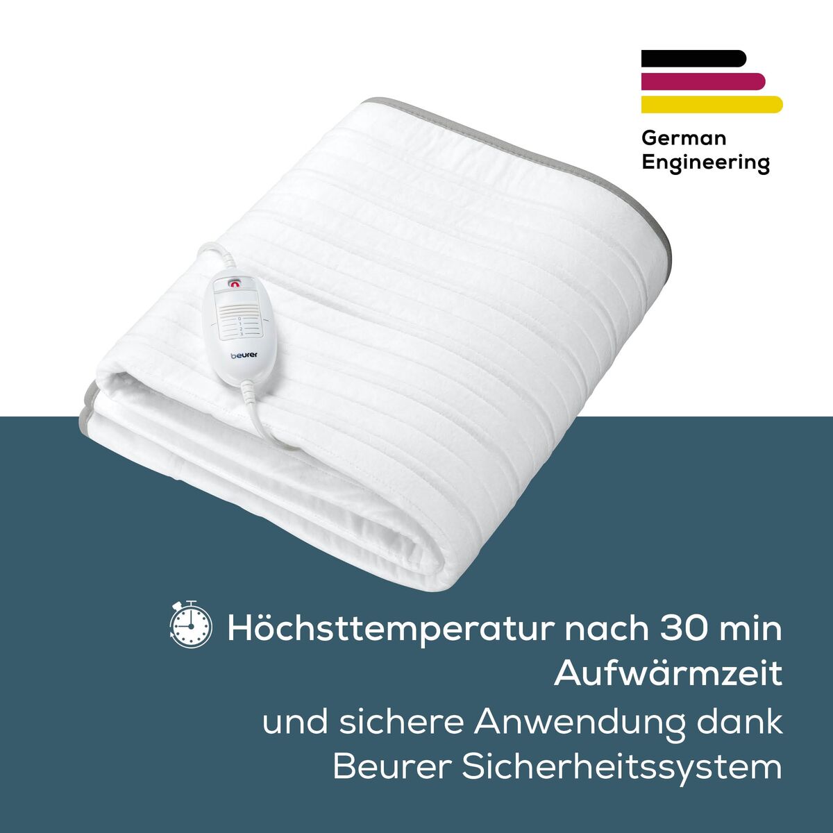 Electric warmers Beurer TS17 150 x 80 cm White Grey 100 % polyester 65 W