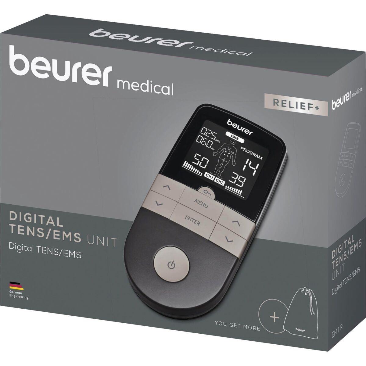 Rechargeable Wireless Massage and Heat Belt Beurer EM1R RELIEF+ (Refurbished A)
