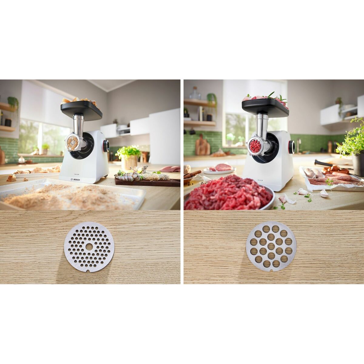 Meat Grinder BOSCH MFWS420W White Black Stainless steel