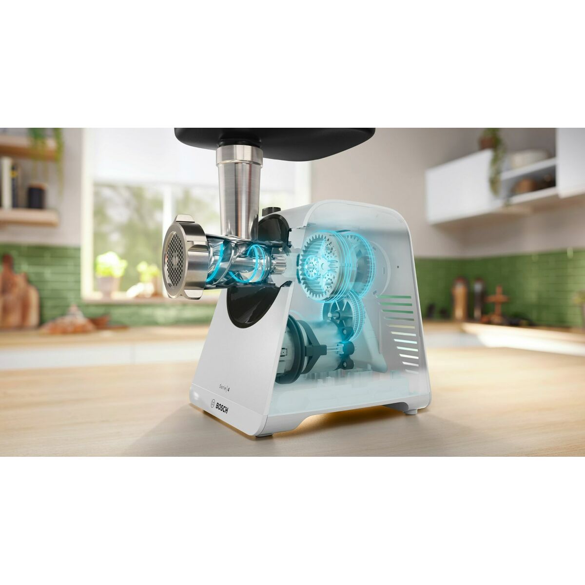 Meat Grinder BOSCH MFWS420W White Black Stainless steel