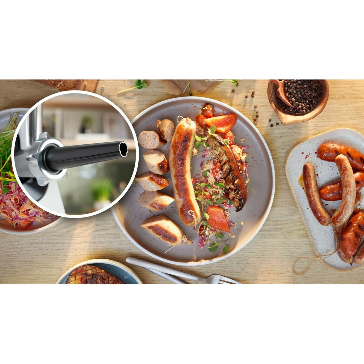 Meat Grinder BOSCH MFWS420W White Black Stainless steel