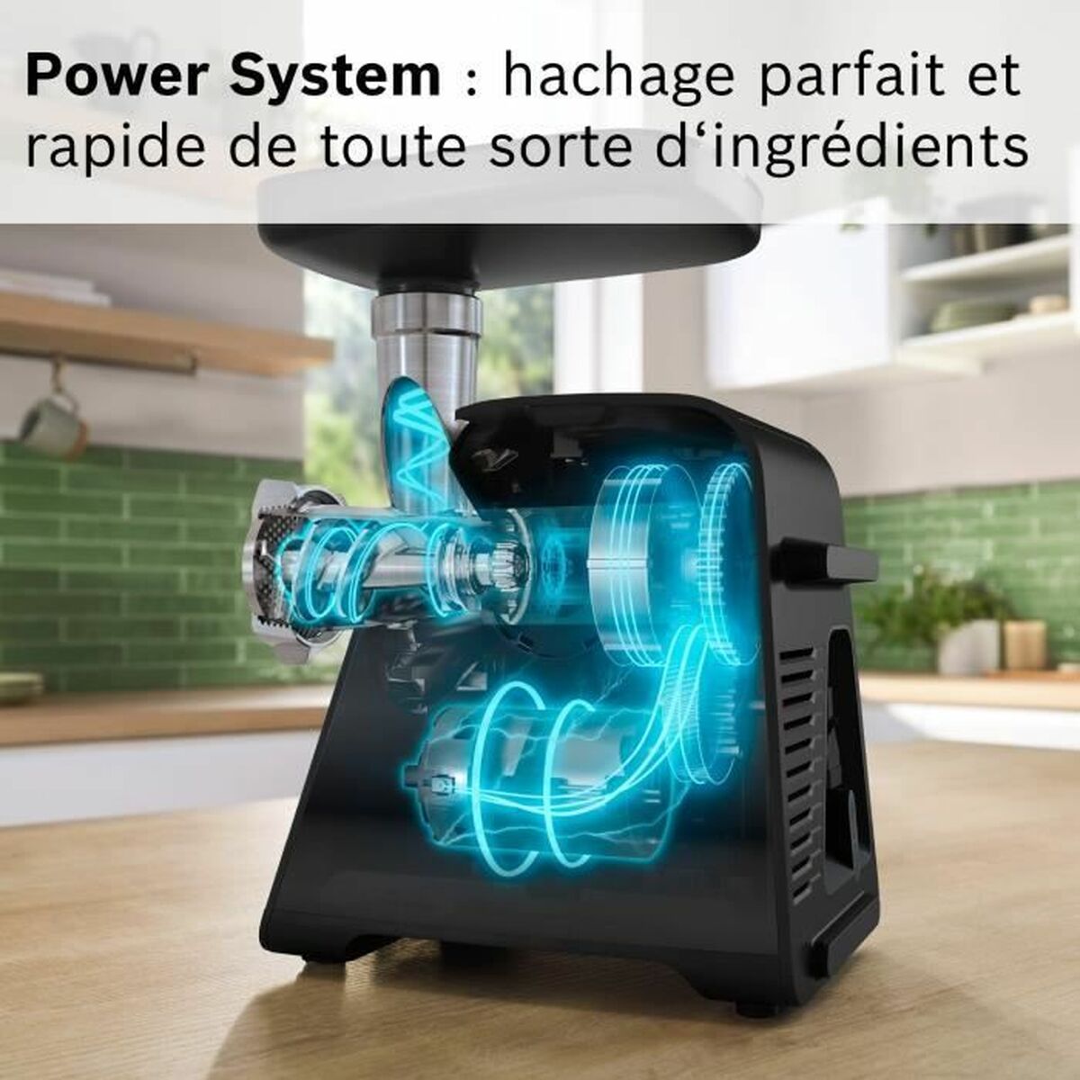 Mincer BOSCH Serie 6 MFWS640B Black Stainless steel Plastic 500 W 350 ml 1,3 Kg/min