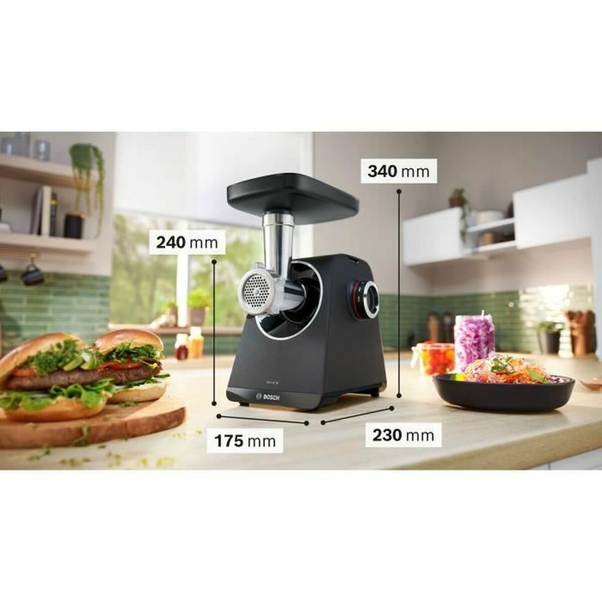 Mincer BOSCH MFWS430B Black Silver Plastic 1900 W 2,5 Kg/min