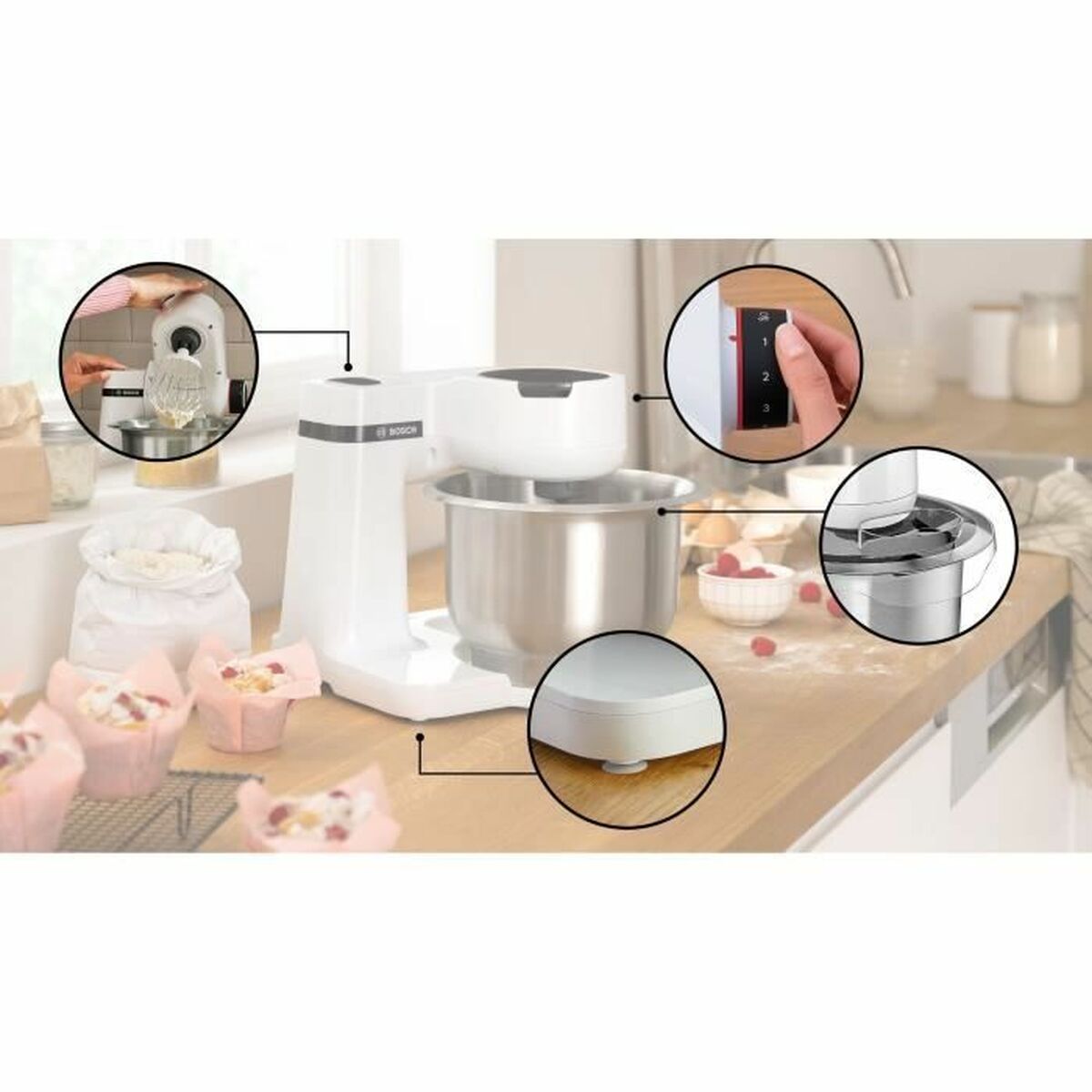 Food Processor BOSCH MUMS2EW00E Serie 2 Grey 700 W 3,8 L