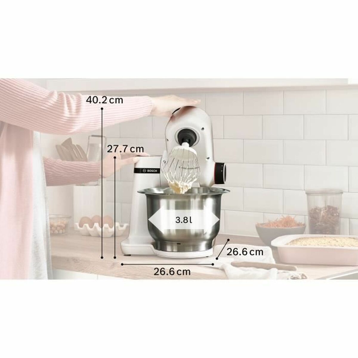 Food Processor BOSCH MUMS2EW00E Serie 2 Grey 700 W 3,8 L