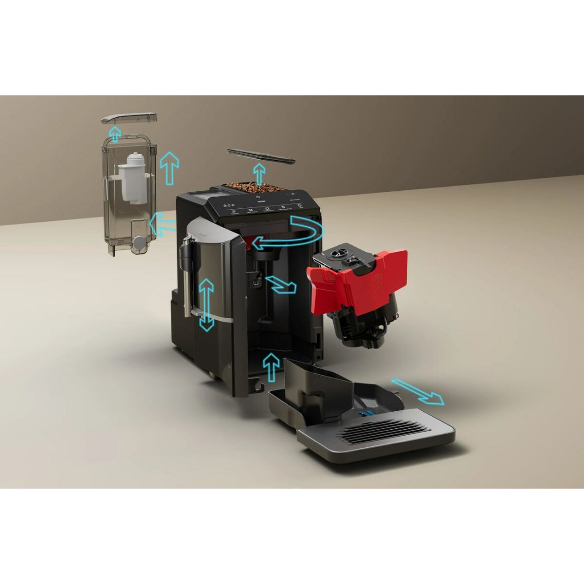 Superautomatic Coffee Maker Siemens AG TF301E19 Black 1300 W 15 bar 1,4 L 250 g