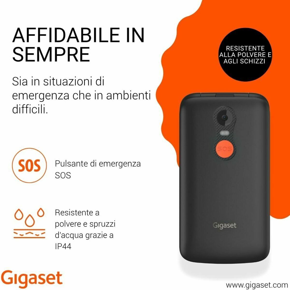 Smartphone Gigaset GL595 2,8″ Black