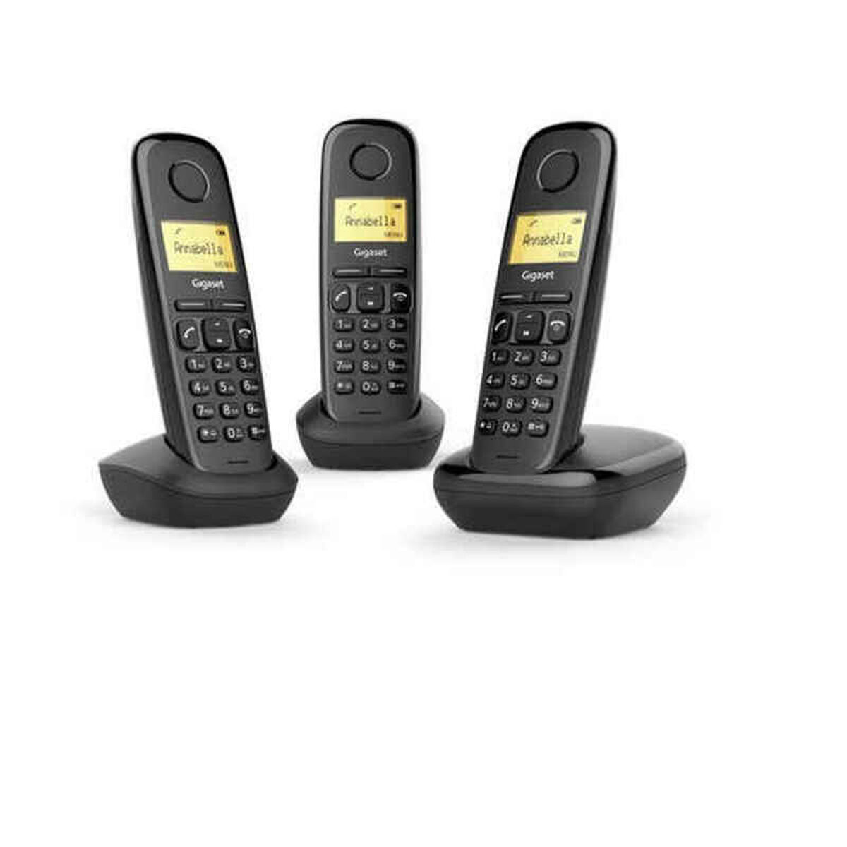 Wireless Phone Gigaset A170 TRIO 1,5″ Black Amber (3 UDS)