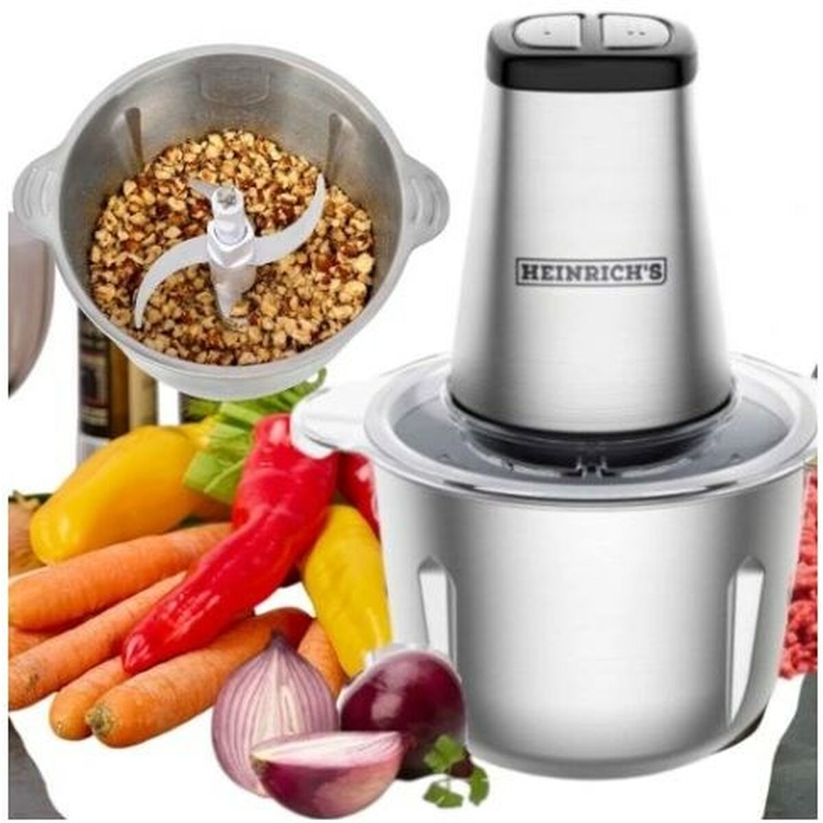 Cup Blender Heinrich’s HMZ 8849 Grey Silver 500 W 2 L