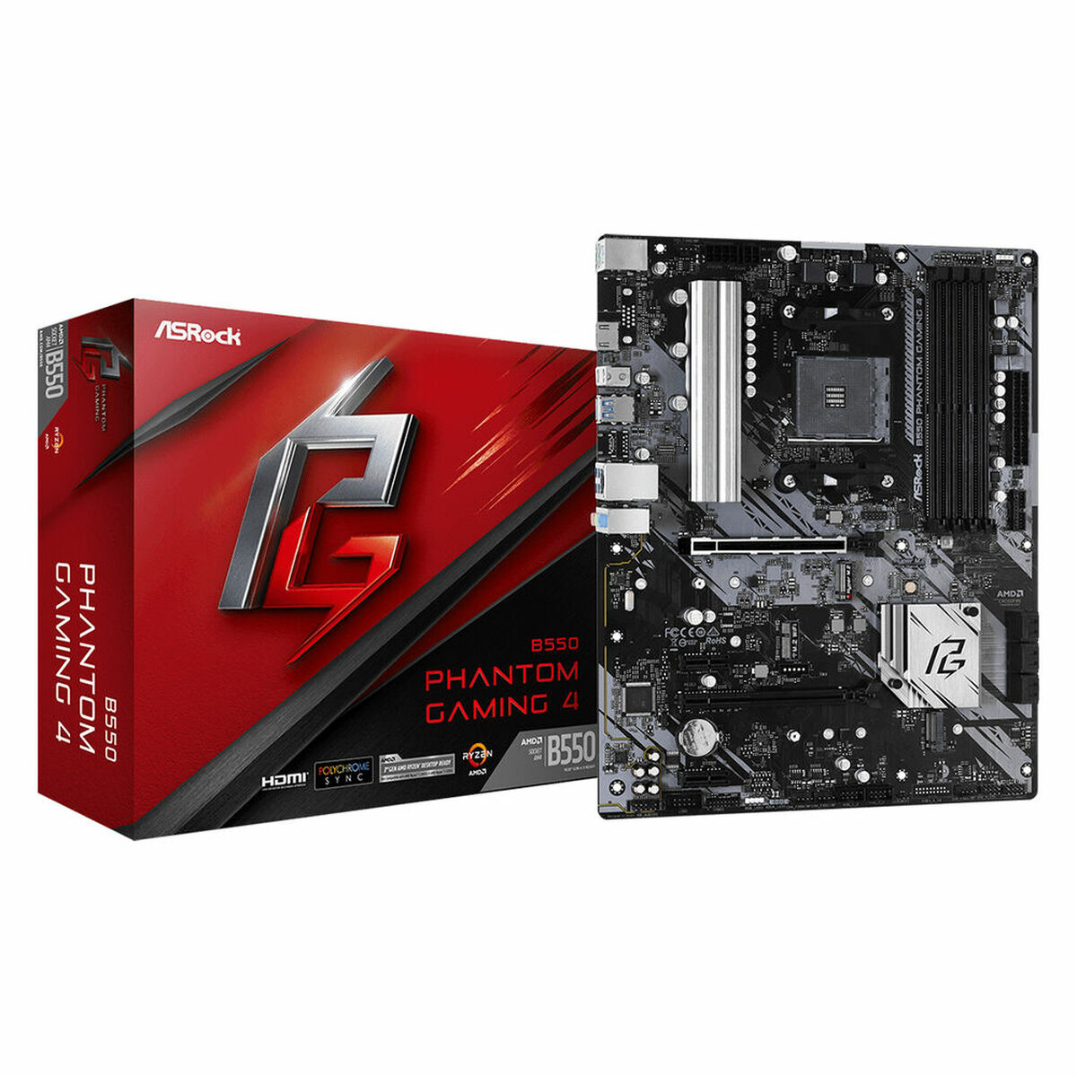 Motherboard ASRock B550 PHANTOM GAMING 4 AMD B550 Motherboard ASRock B550 PHANTOM GAMING 4 AMD B550
