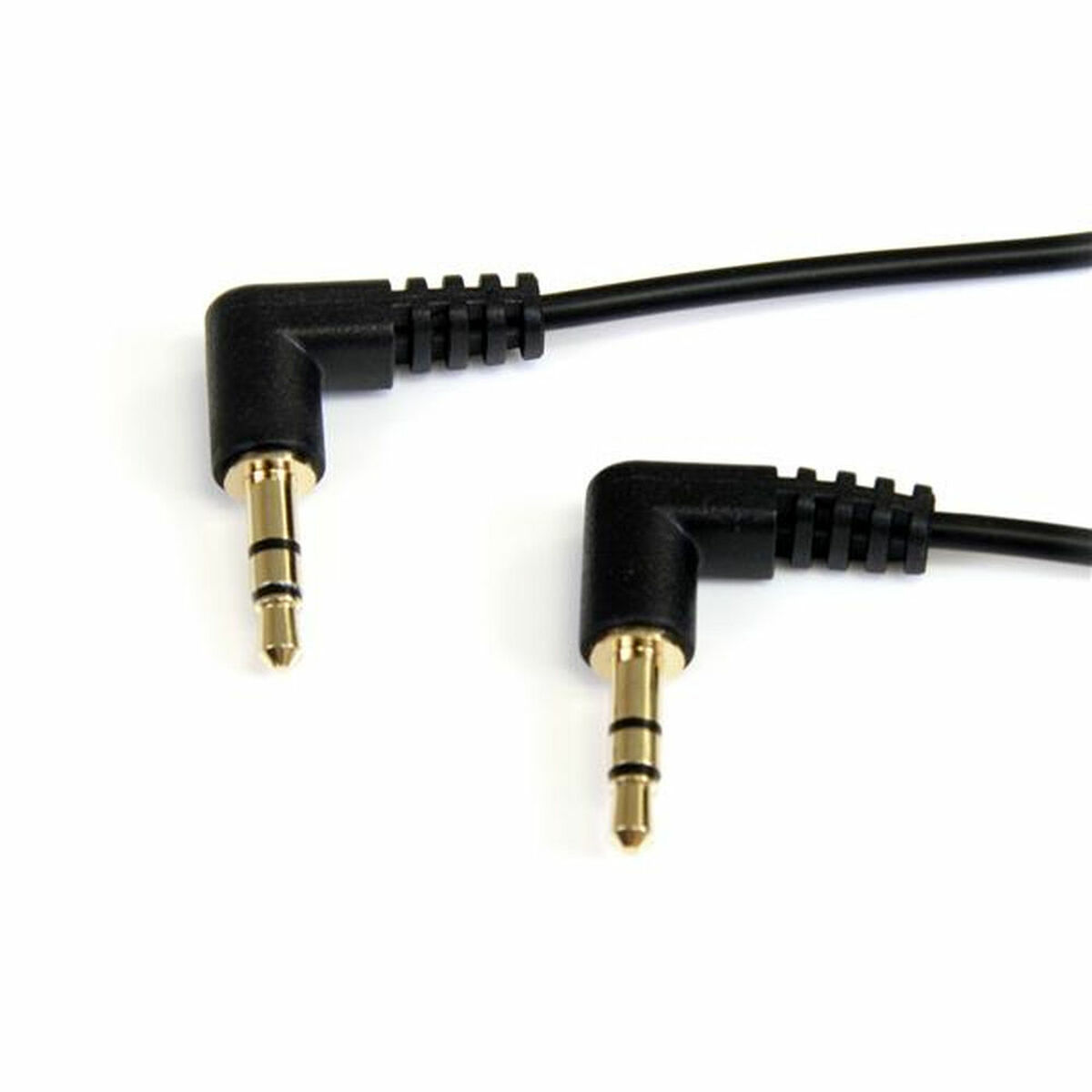 Audio Jack Cable (3.5mm) Startech MU3MMS2RA 0,9 m Black Audio Jack Cable (3.5mm) Startech MU3MMS2RA 0,9 m Black