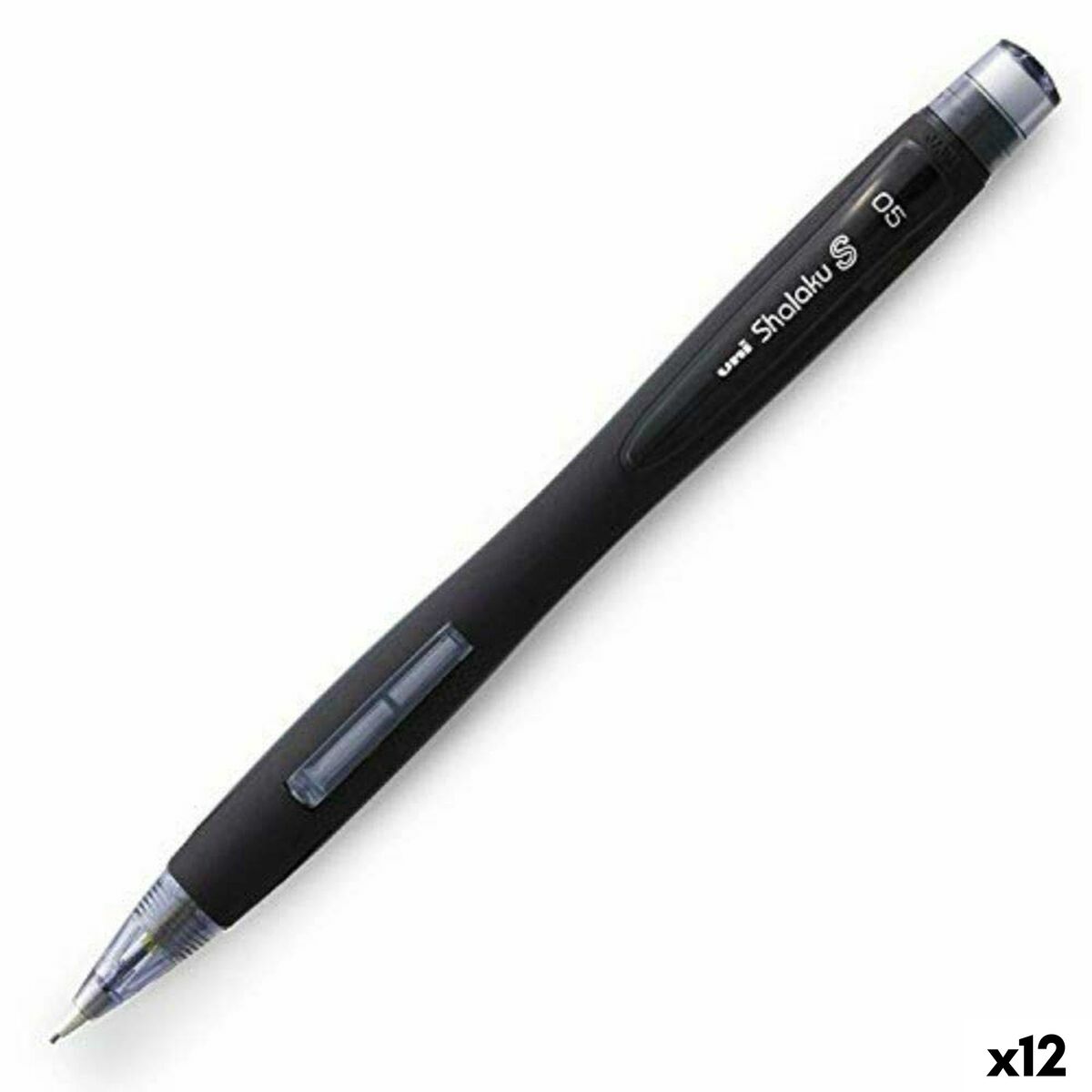 Pencil Lead Holder Uni-Ball SHALAKU S Black 0,5 mm (12 Units) Pencil Lead Holder Uni-Ball SHALAKU S Black 0,5 mm (12 Units)