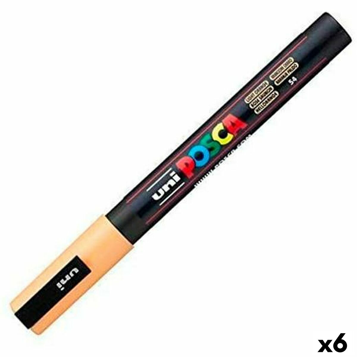 Acrylic paint marker POSCA PC-3M Light orange 0,9-1,3 mm (6 Units) Acrylic paint marker POSCA PC-3M Light orange 0,9-1,3 mm (6 Units)